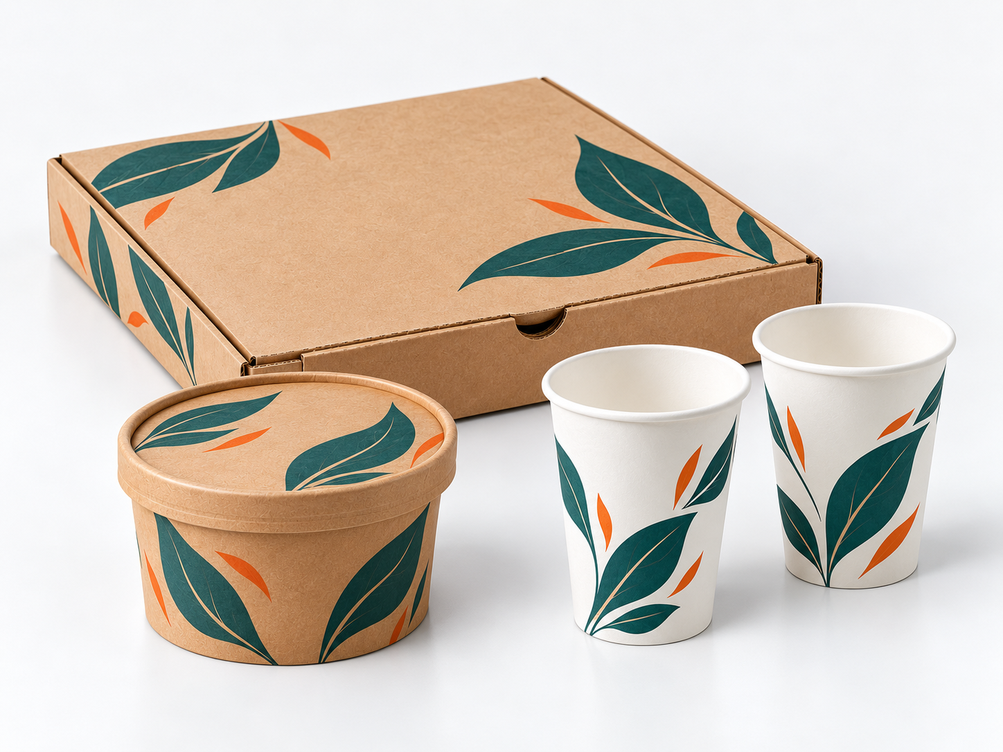 Printed paper cups and packaging